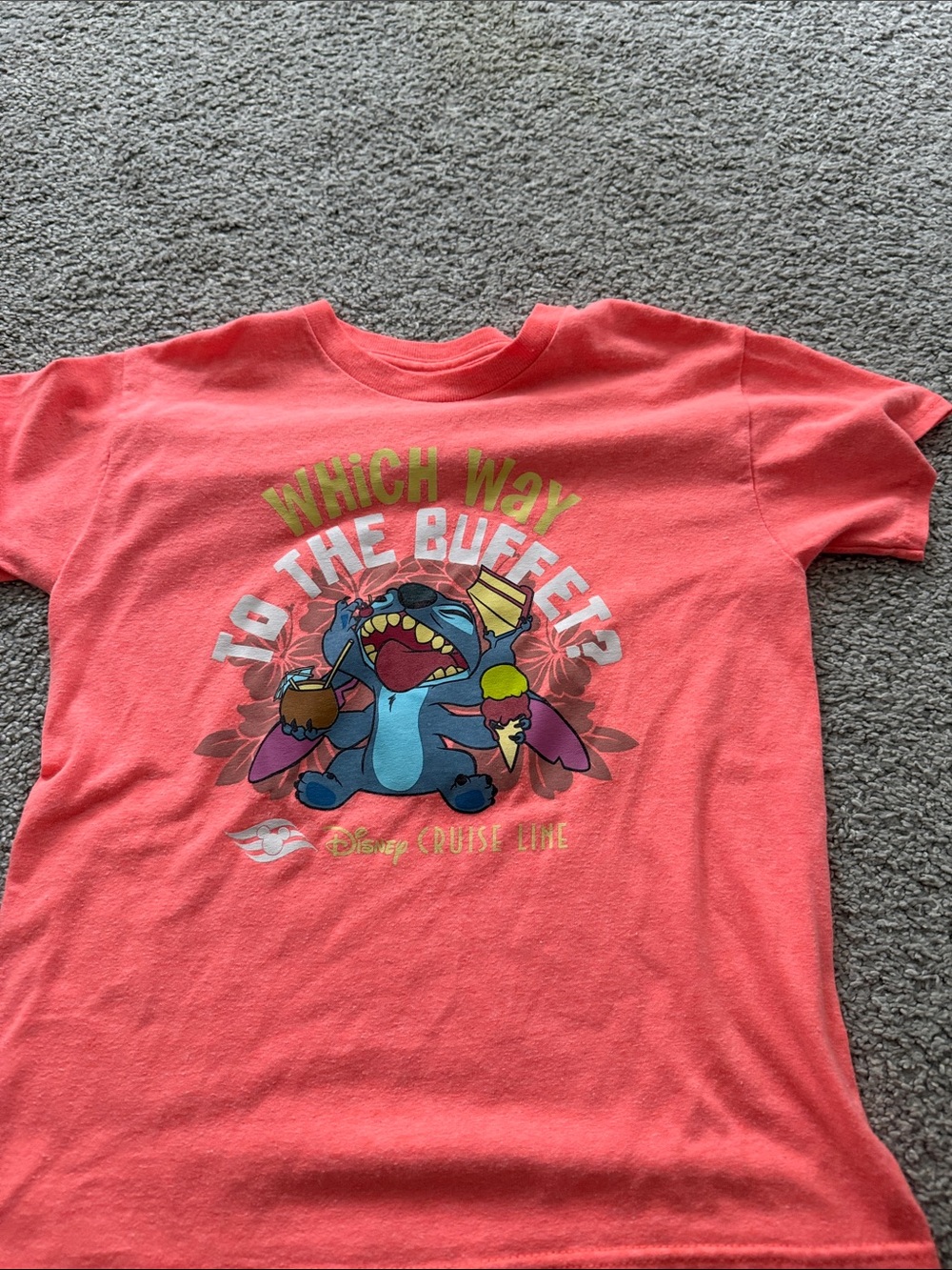 Disney Coral Stitch "To The Buffet" Graphic Tee